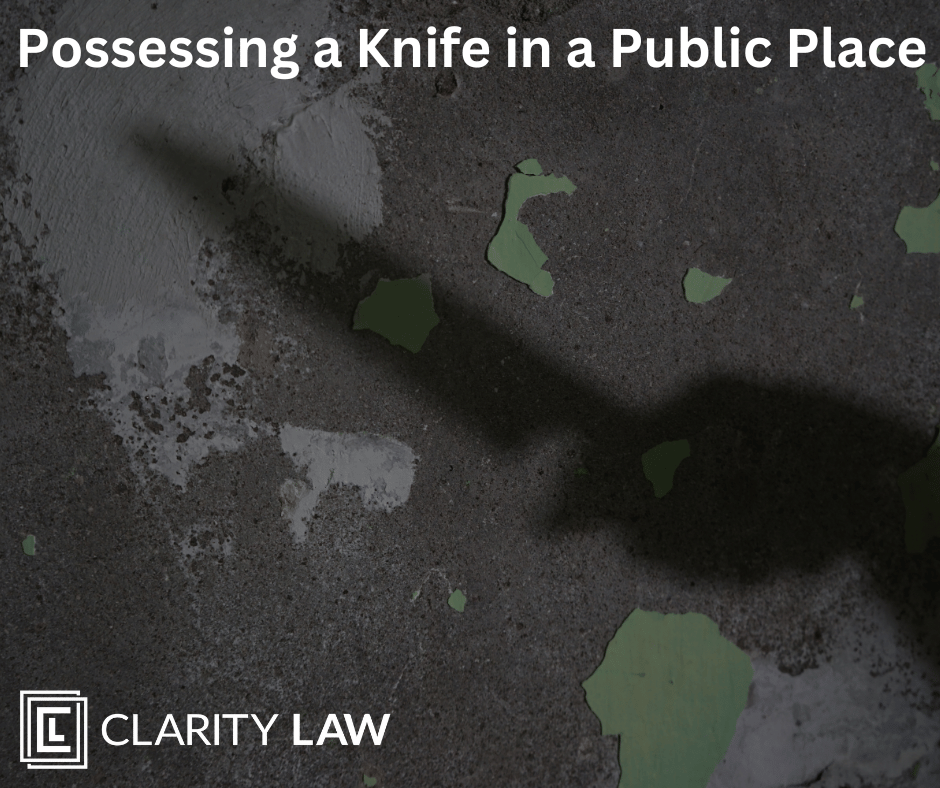 Possessing a Knife in a Public Place