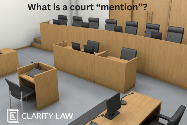 What is a court mention